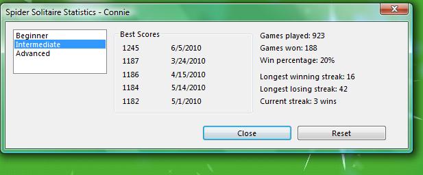 Google Solitaire - Highest possible score: 1000 