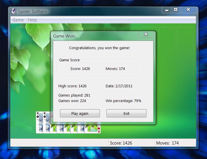 What Are the Odds of Winning a 4 Suit Spider Solitaire Game? What Are the Best Scores? - HubPages